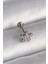 316L Çelik Gümüş Renk Zirkon Taşlı Yıldız Model Tragus Piercing - 1