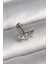 316L Çelik Gümüş Renk Dal Model Zirkon Taş Detaylı Tragus Piercing - 1