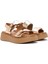 Kadın Bronz Tokalı Kalın Tabanlı Metalik Deri Comfort Sandalet 25SFD342432 3