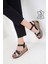 401 Kadın Deri Dolgu Topuklu Comfort Sandalet Taba 3