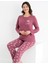Uzun Kol Mevsimlik Pijama Takımı Viskon Alperi 790-55 3