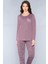 Uzun Kol Mevsimlik Pijama Takımı Viskon Alperi 790-53 2