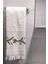 Gül Nakışlı Jakarlı Kadife El Yüz Havlusu - 50x90 cm-Gri 4