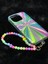 Apple iPhone 11 Pro - Pastel Renkli Boncuk Askılı Holografik Parlak Kurdele Desenli Telefon Kılıfı 2