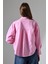 Kadın Gömlek Toz Şeker Pembe Oversize Rahat Kesim Poplin Kumaş Gomlek 4