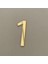 Kapı Daire Numarası 1 mm Gold Ayna Pleksi Yapışkanlı No - 1 Bir 1