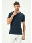 Lacivert Casual Sıfır Yaka Büyük Beden Bıg Sıze Erkek Tişört 1