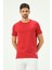 Kırmızı Casual Sıfır Yaka Büyük Beden Bıg Sıze Erkek Tişört 1