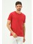 Kırmızı Casual Sıfır Yaka Büyük Beden Bıg Sıze Erkek Tişört 4