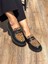 Minoa Deri Leopar Desenli Siyah Kadın Loafer 4
