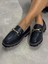 Amarna Toka Detaylı Deri Siyah Kadın Loafer 3