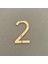 Kapı Daire Numarası 1 mm Gold Ayna Pleksi Yapışkanlı No -2 Iki 1