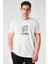 Erkek Ekru Bisiklet Yaka Como Lake Baskı Tişört 1