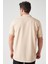 Erkek Bej Ayaklı Yaka Ottoman Basic Tişört 4