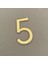 Daire Numarası 1 mm Gold Ayna Pleksi Yapışkanlı No -5 Beş 1