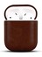 Apple Airpods 1/2 Uyumlu Deri Kılıf (Koyu Kahve) 3