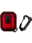 Airpods 1/2 Nesil ile Uyumlu Dayanıklı Koruyucu Tank Kılıf - Şok Emici, Karabina Klipsli, Spor Outdoor Tarzı, Tam Koruma (Kırmızı) 1