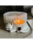 Uyuklayan Kedi Tealight Mumluk Silikon Kalıp 1