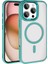 Apple iPhone 16 Pro Max ile Uyumlu Kılıf Yeşil Delexo Kablosuz Şarj Özellikli Kapak (Apple iPhone 16 Pro Max ile Uyumlu, Yeşil) 1
