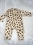 Kız Bebek Leopar Desenli Manşetli Tulum 2