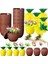 Ananas & Hindistan Cevizi Tasarımlı Pipetli Bardak Seti (6 Adet) 3