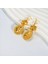 24 K Altın Kaplama 2 Parça Kolye + Küpe Takı Seti - Gül Altını Renkli Düğün Aksesuarları 3