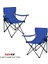 2 Adet Katlanır Kamp Sandalyesi - Piknik Plaj Sandalyesi - (DY.001) - Lacivert - Taşıma Çantalı 1