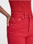 Yüksek Bel Düz Kesim Kot Pantolon Yıkanmış Indigo Denim, 5 Cepli 4