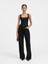 Oversized Siyah Denim Jean Mid Rise, Geniş Paça ve Butonlu Tasarım 1