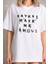 Baskılı Oversize T-Shirt - Beyaz 3
