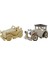 2'li Ahşap Boyanabilir Klasik Araba - Kamyonet Modelli 3-D Puzzle Maket Seti 1
