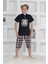 Kapip Lacivert Newyork Baskılı Kısa Kollu Kaprili Erkek Çocuk Pijama Takımı 11-15 Yaş 5106-L 1