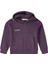 Çocuklar Için Kapüşonlu Koyu Mor Sweatshirt 1
