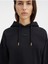 Klasik Cropped Grosgrain Logo Kapüşonlu Hoodie Pamuk Fleece, Şık Tasarım 3