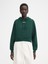Klasik Cropped Grosgrain Logo Kapüşonlu Hoodie Pamuk Fleece, Şık Tasarım 1