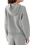 Lüks Kaşmir Örgü Kapüşonlu Sweatshirt - Gri 3