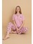 Kalp Desenli Kısa Kollu Pijama Takımı 2