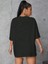 Kadın Baskılı Oversize T-Shirt - Siyah 2