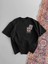 Erkek Baskılı Oversize T-Shirt - Siyah 3