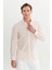 %100 Pamuk Slim Fit Düğmeli Yaka Gömlek 3
