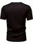 Baskılı Oversize Bisiklet Yaka T-Shirt - Siyah 2