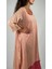 Magıe Dress Ikili Yuvarlak Yaka Turvakar Kol Çizgili El Baskısı Müslin Uzun Elbise ( Hand Blok Print ) 3