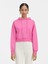 Klasik Cropped Grosgrain Logo Kapüşonlu Hoodie Pamuk Fleece, Şık Tasarım 1