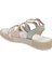 Beyaz Hakiki Deri Kadın Sandalet - K24Y1SN67163-M02 2