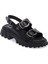 Siyah Hakiki Deri Kadın Sandalet - K24Y1SN67160-A23 1