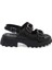 Siyah Hakiki Deri Kadın Sandalet - K24Y1SN67160-A23 3