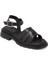 Siyah Hakiki Deri Kadın Sandalet - K24Y1SN67157-A23 1