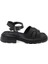 Siyah Hakiki Deri Kadın Sandalet - K24Y1SN67157-A23 3