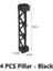 5pcs 8 X16 Noktalar Base Plaka Klasik Moc Dıy Cıty Fakılar Yapı Taşları Tuğlalar 92438 Çocuk Oyuncakları Ile Uyumlu Parçalar Hediye Renk: 4pcs Pillar Siyah (Yurt Dışından) 1
