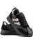 Duotone Hakiki Deri Kadın Siyah – Çelik Casual Sneaker Ayakkabı (Süet Detaylı) 5